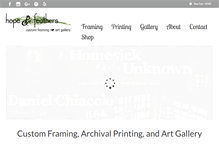 Tablet Screenshot of hopeandfeathersframing.com